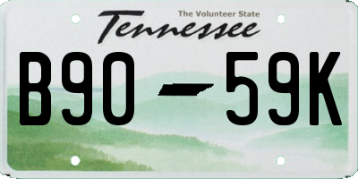 TN license plate B9059K