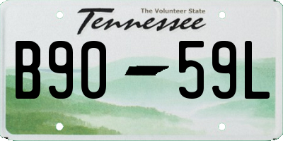 TN license plate B9059L