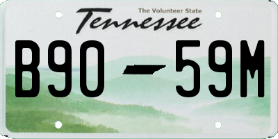 TN license plate B9059M