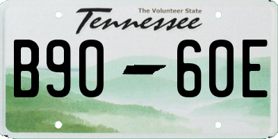 TN license plate B9060E