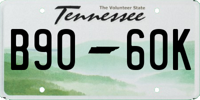 TN license plate B9060K