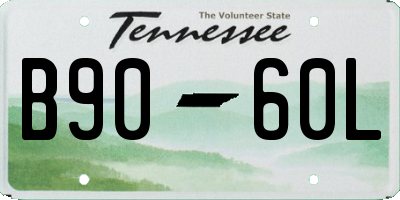 TN license plate B9060L