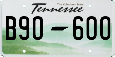 TN license plate B9060O