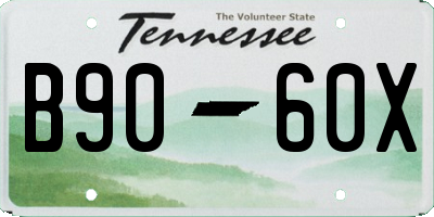 TN license plate B9060X