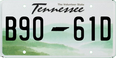TN license plate B9061D