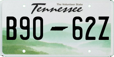 TN license plate B9062Z