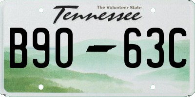 TN license plate B9063C
