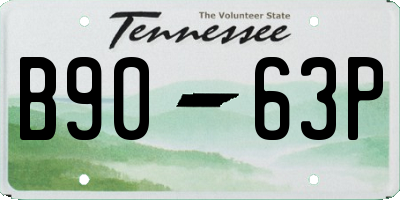 TN license plate B9063P