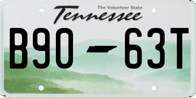 TN license plate B9063T