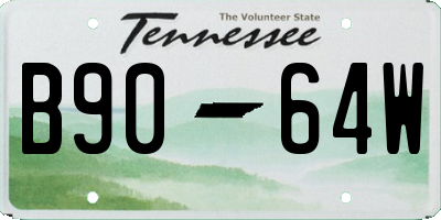TN license plate B9064W