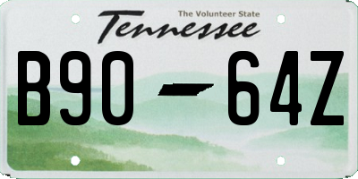 TN license plate B9064Z