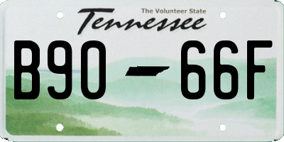 TN license plate B9066F
