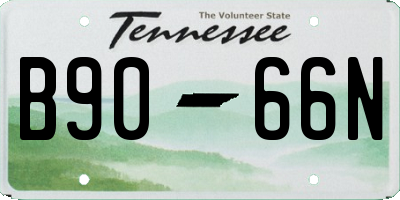 TN license plate B9066N
