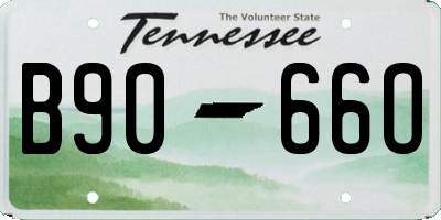 TN license plate B9066O