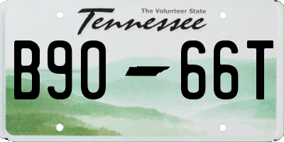 TN license plate B9066T
