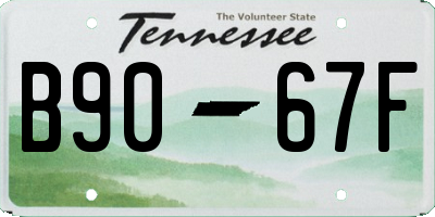 TN license plate B9067F