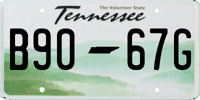 TN license plate B9067G
