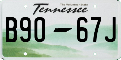 TN license plate B9067J