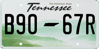 TN license plate B9067R