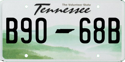 TN license plate B9068B