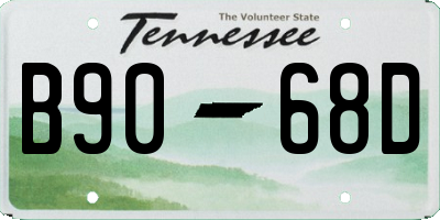 TN license plate B9068D