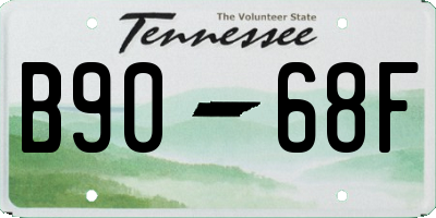 TN license plate B9068F