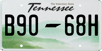 TN license plate B9068H