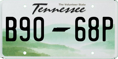 TN license plate B9068P