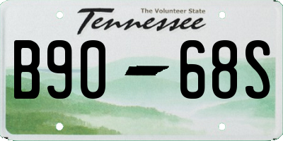 TN license plate B9068S