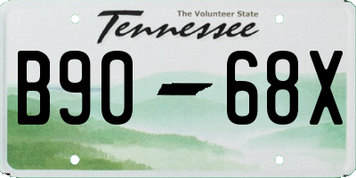 TN license plate B9068X