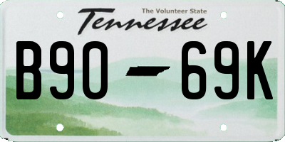 TN license plate B9069K