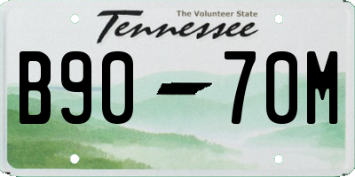 TN license plate B9070M