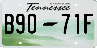 TN license plate B9071F
