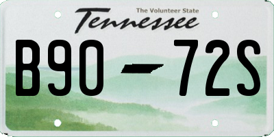TN license plate B9072S