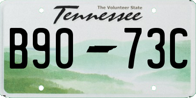 TN license plate B9073C