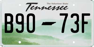 TN license plate B9073F