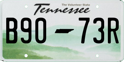 TN license plate B9073R