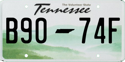 TN license plate B9074F
