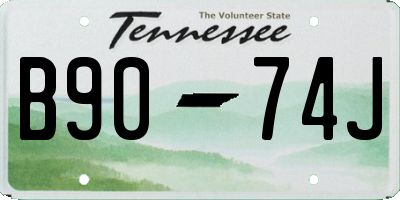 TN license plate B9074J