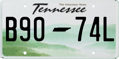 TN license plate B9074L