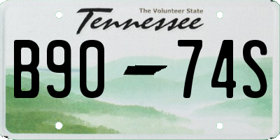 TN license plate B9074S