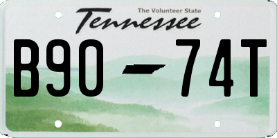 TN license plate B9074T