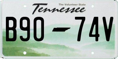 TN license plate B9074V