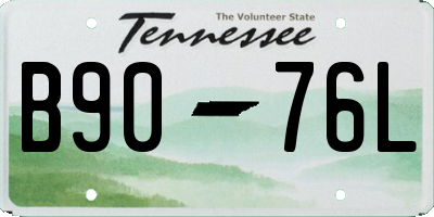 TN license plate B9076L