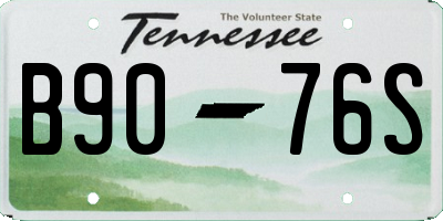 TN license plate B9076S