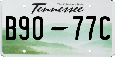 TN license plate B9077C