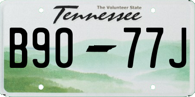 TN license plate B9077J