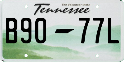 TN license plate B9077L