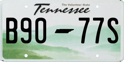 TN license plate B9077S