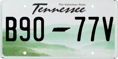 TN license plate B9077V
